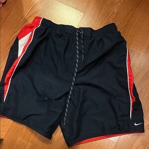 Nike boys Black and Red Athletic Shorts